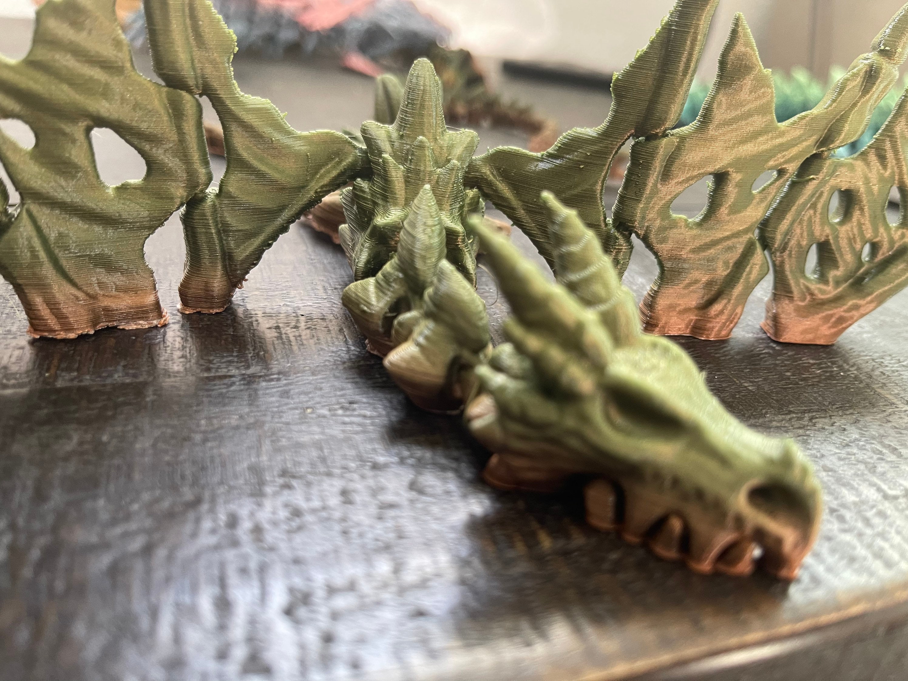 3D Printed Articulated Skeletal Dragon
