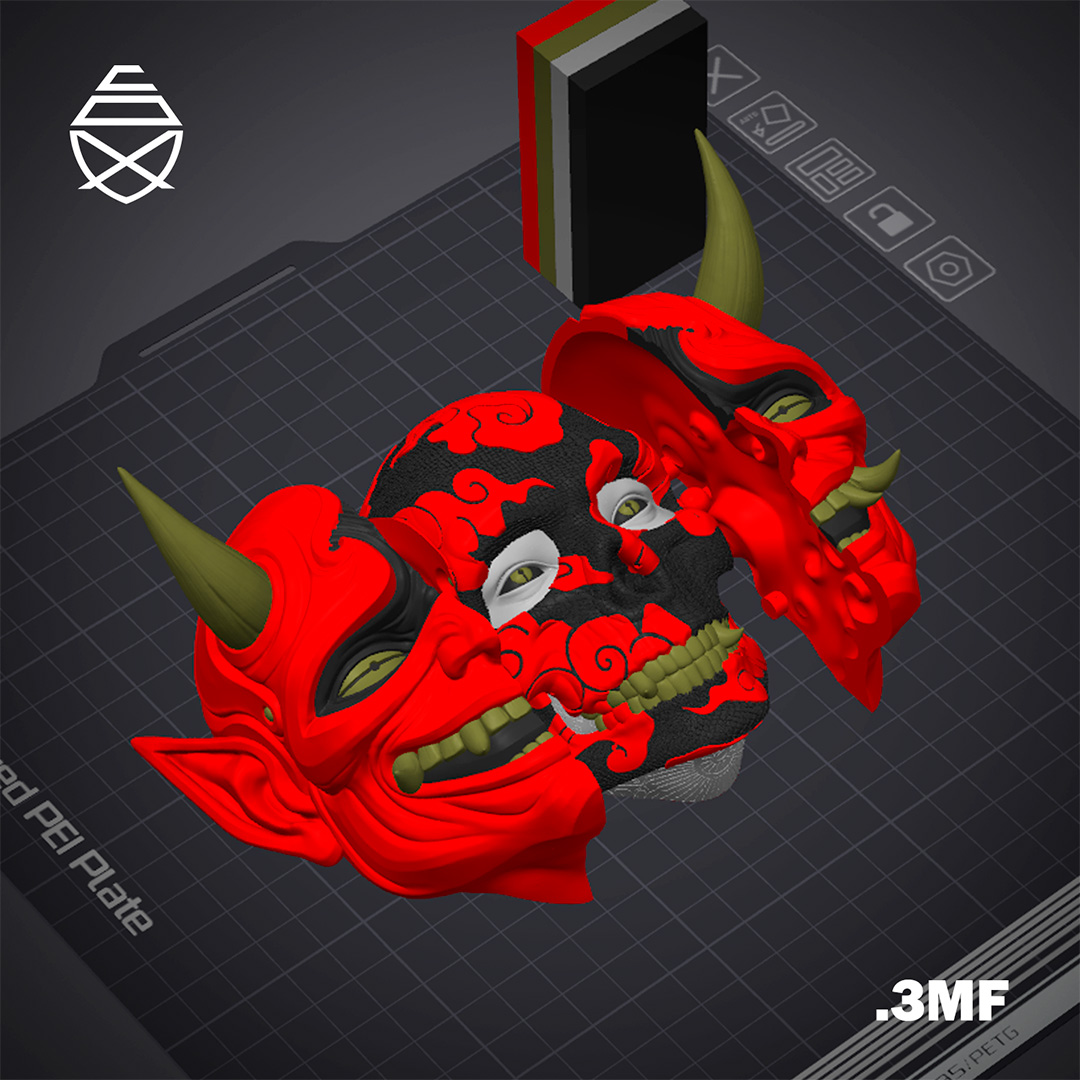 BEHIND ONI - 3D Printed Wall Decor