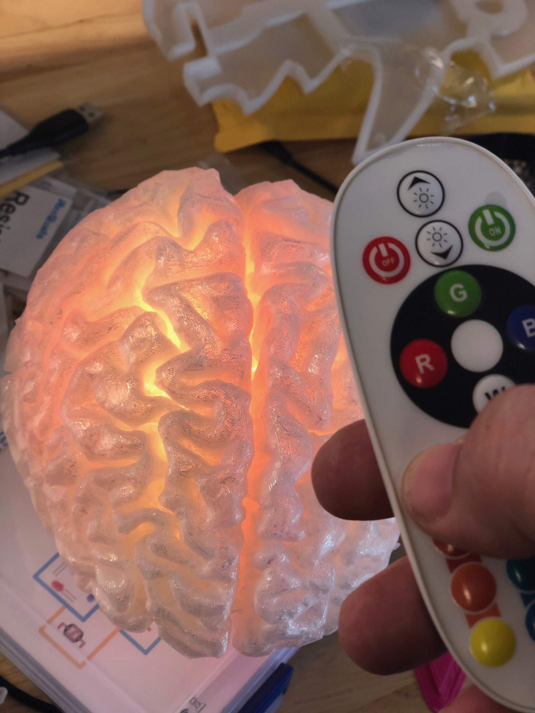 3D Printed Brain Lamp - Unique Anatomical Light from Brain Scan - Image 9