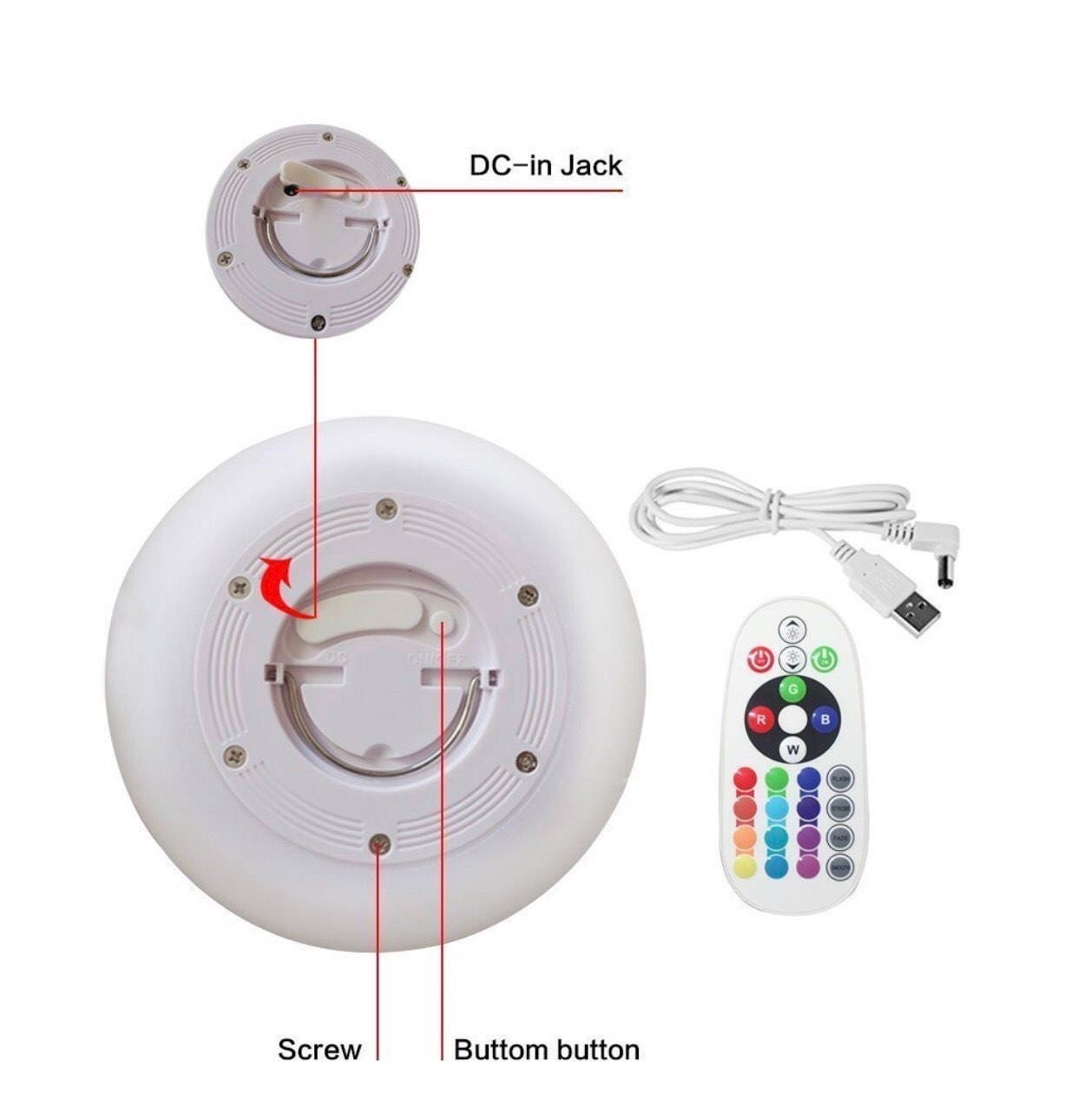 Dragon Egg Lamp - Cordless Rechargeable Remote Controlled - Image 10