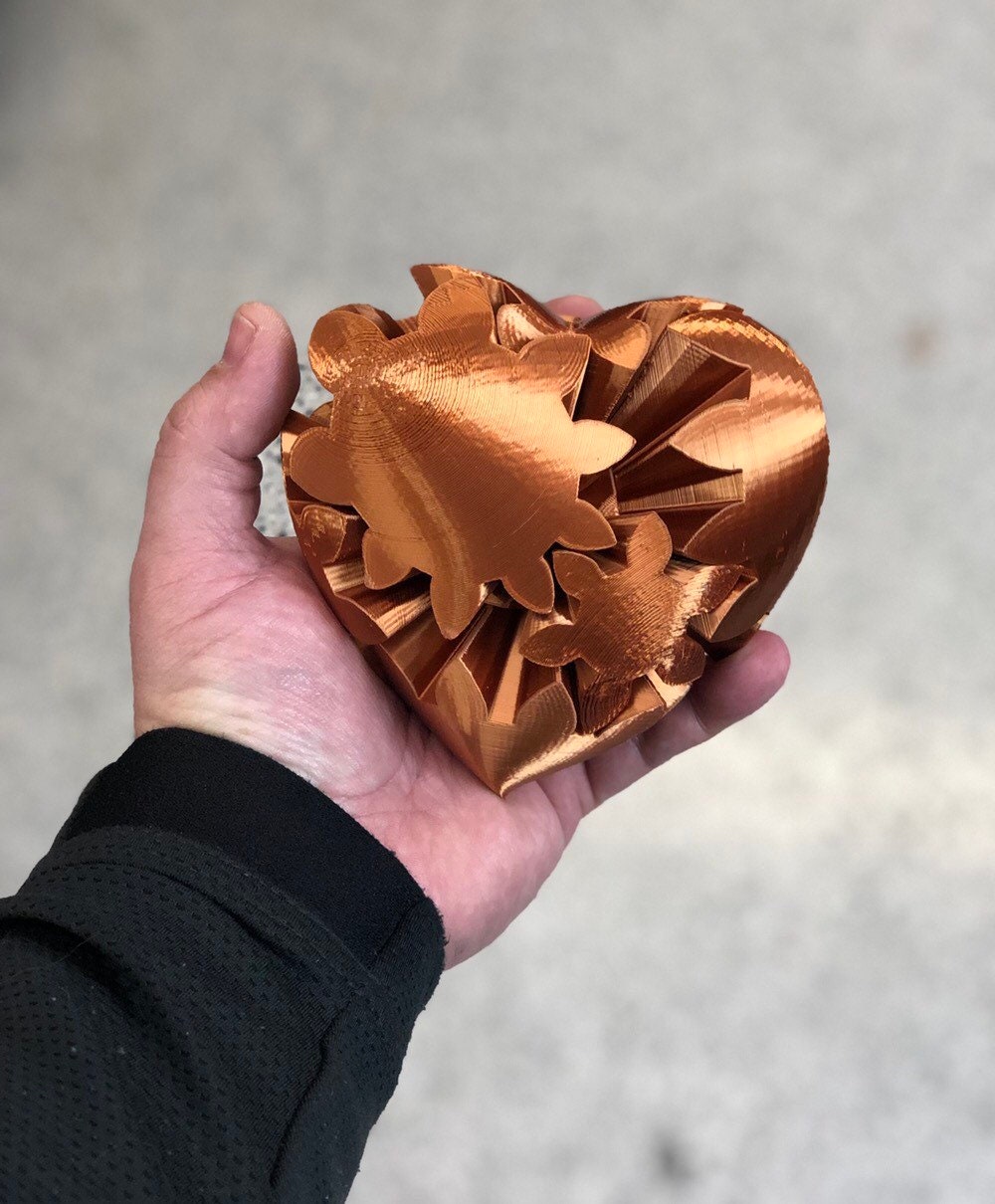 Geared Heart - 3D Printed - Fully Assembled
