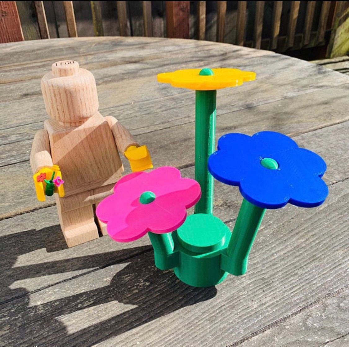 Life Size BRICK BLOCK Flowers - 3D Printed