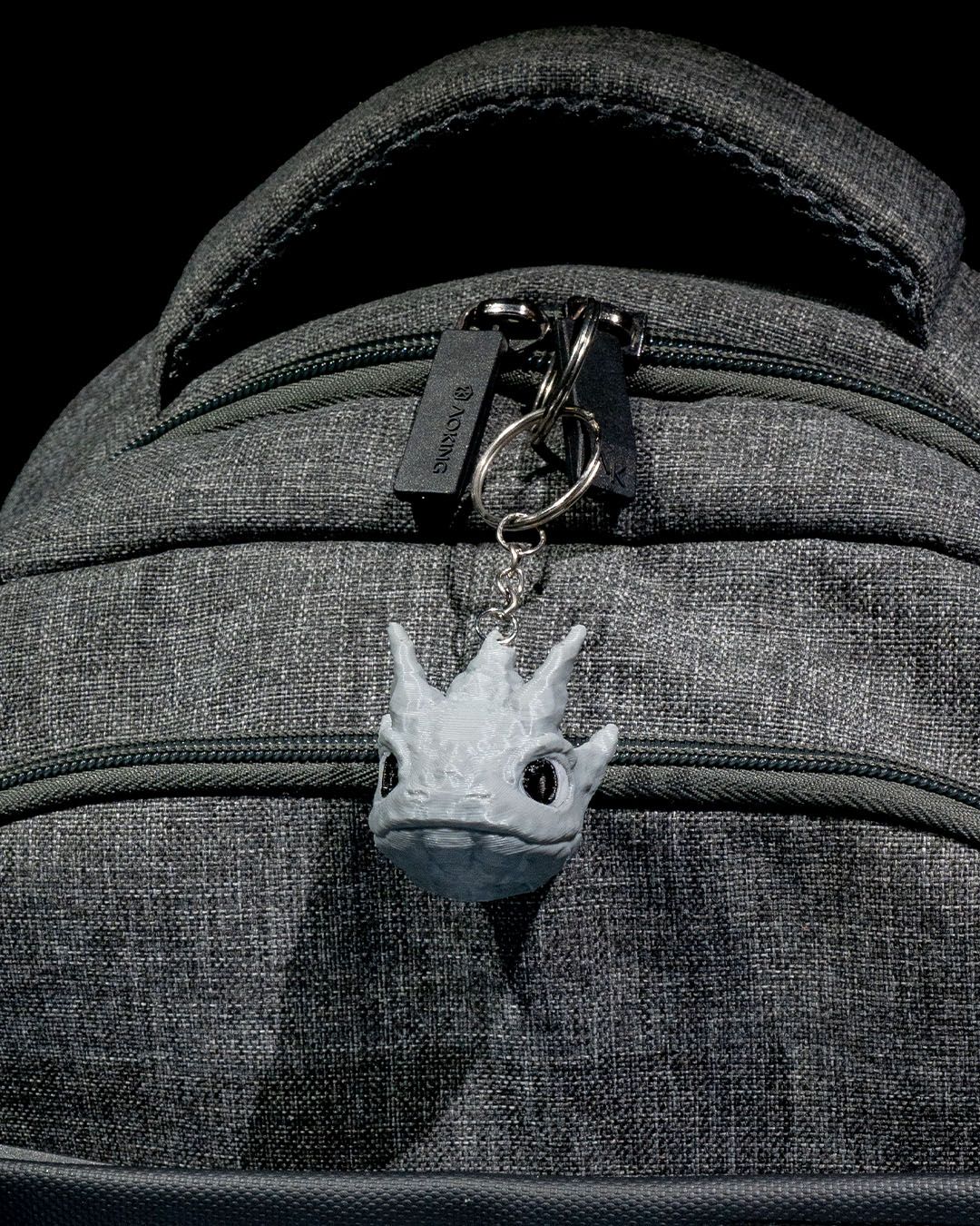 Baby Stone Dragon Keychain - 3D Printed Dragon Collectible - Image 4