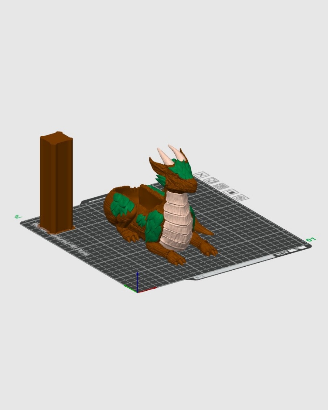 Barkscale Sentinel Planter - 3D Printed Dragon Collectible - Image 2