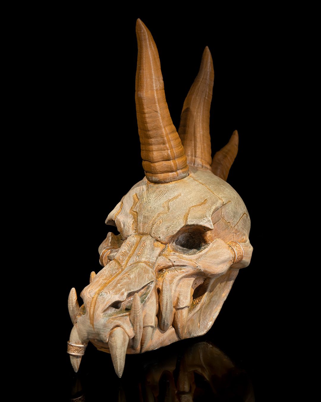 Black Dragon Skull - 3D Printed Dragon Collectible - Image 5