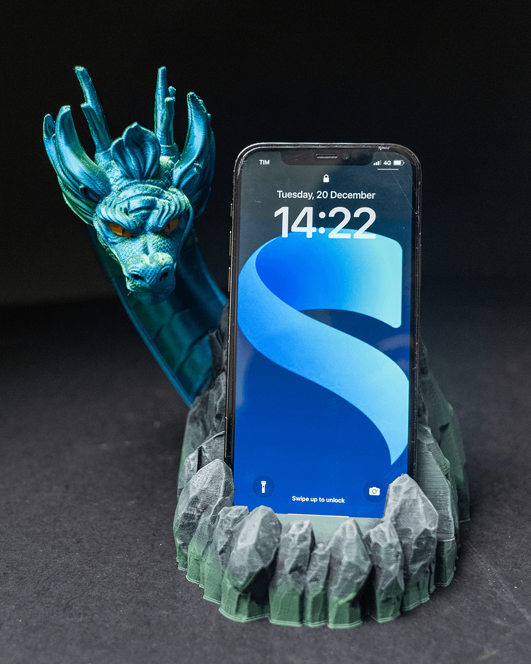 Blaze the Dragon Phone Guardian - 3D Printed Dragon Collectible - Image 3