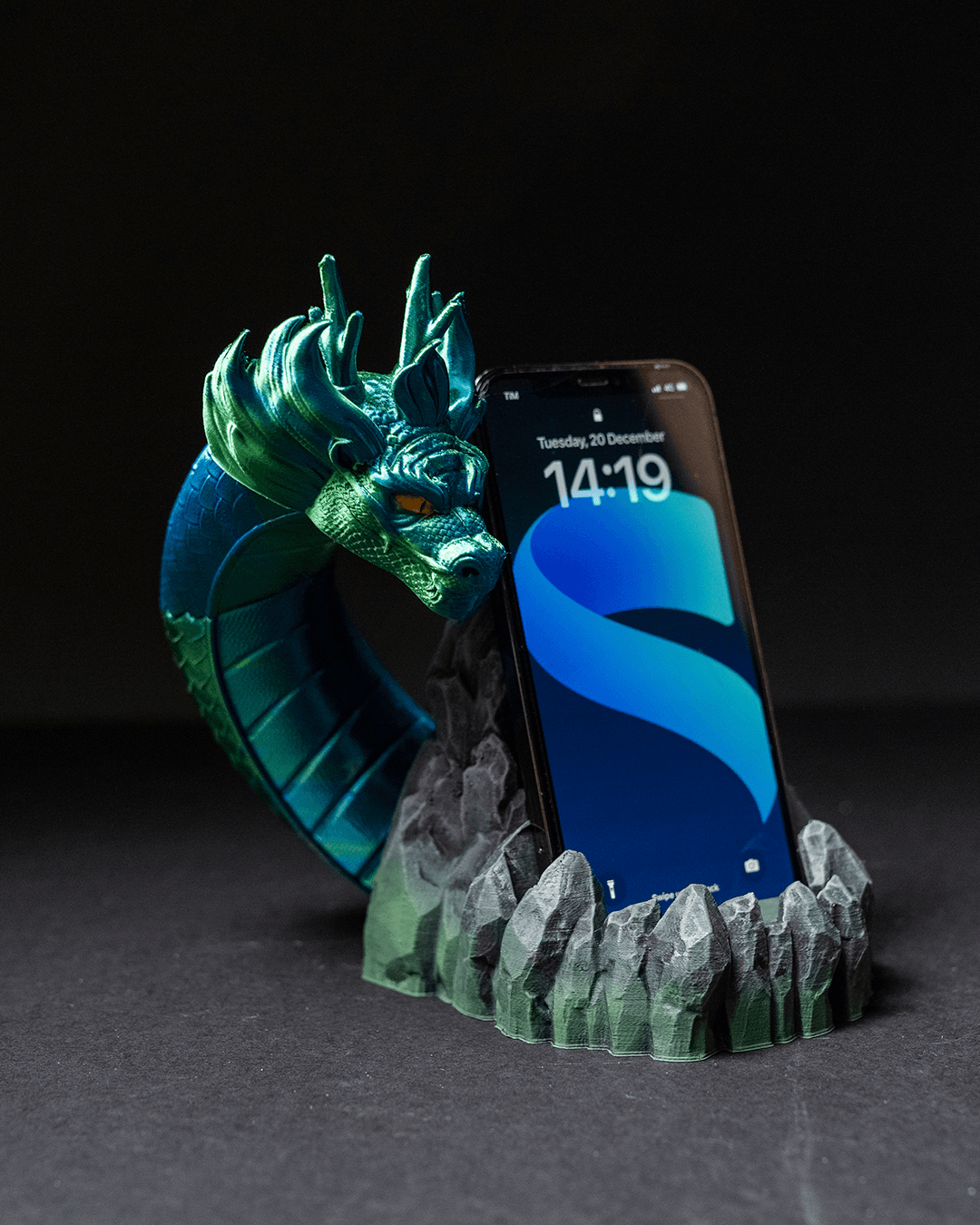 Blaze the Dragon Phone Guardian - 3D Printed Dragon Collectible - Image 4