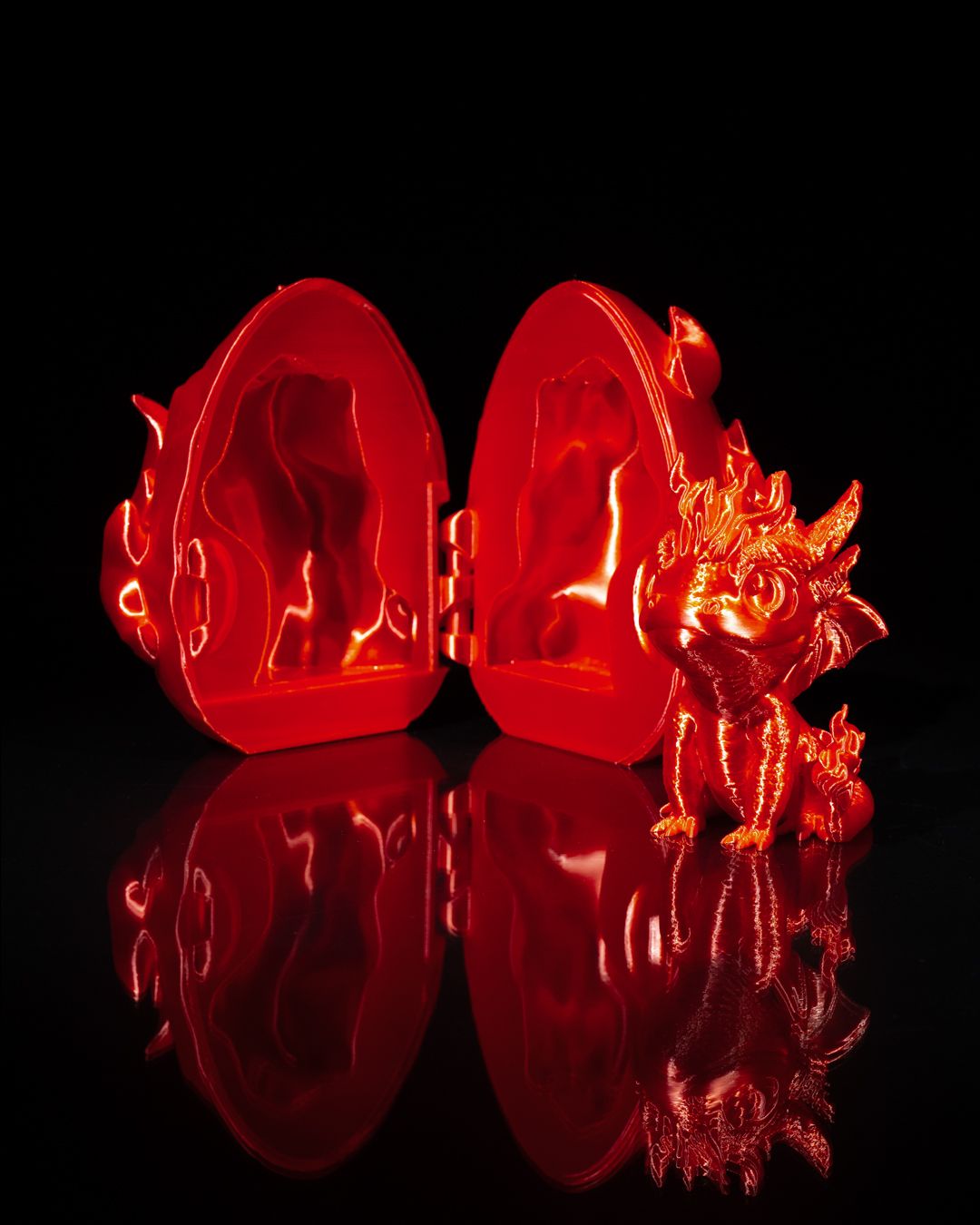 Dragon Egg Fire - 3D Printed Dragon Collectible - Image 3