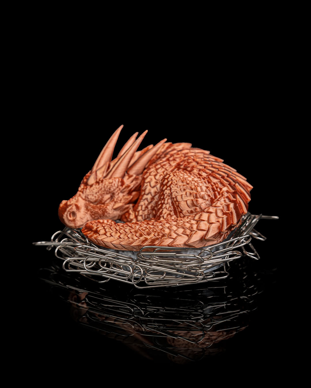 Dragon Nest Paper Clip Holder - 3D Printed Dragon Collectible - Image 5