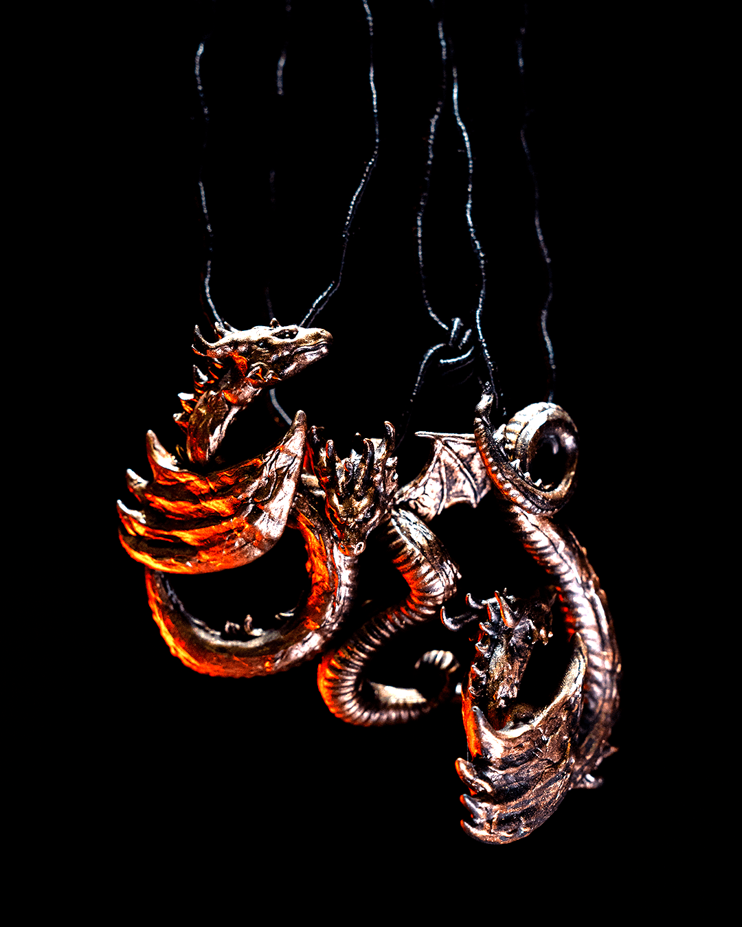 Dragon Pendant - 3D Printed Dragon Collectible