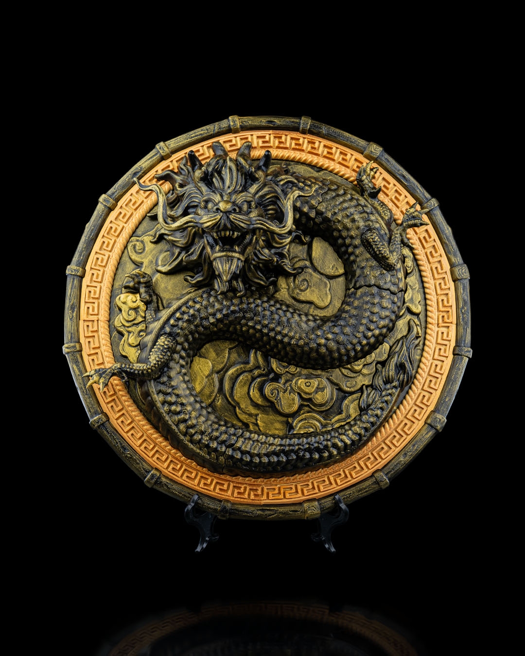 Dragon Wall Piece - 3D Printed Dragon Collectible