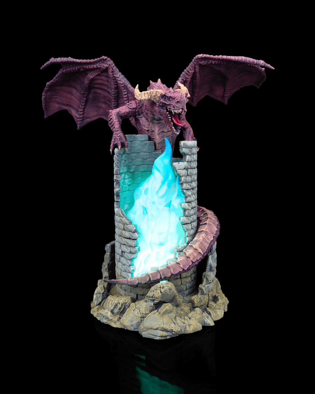 Embers of the Fallen Table Lamp - 3D Printed Dragon Collectible
