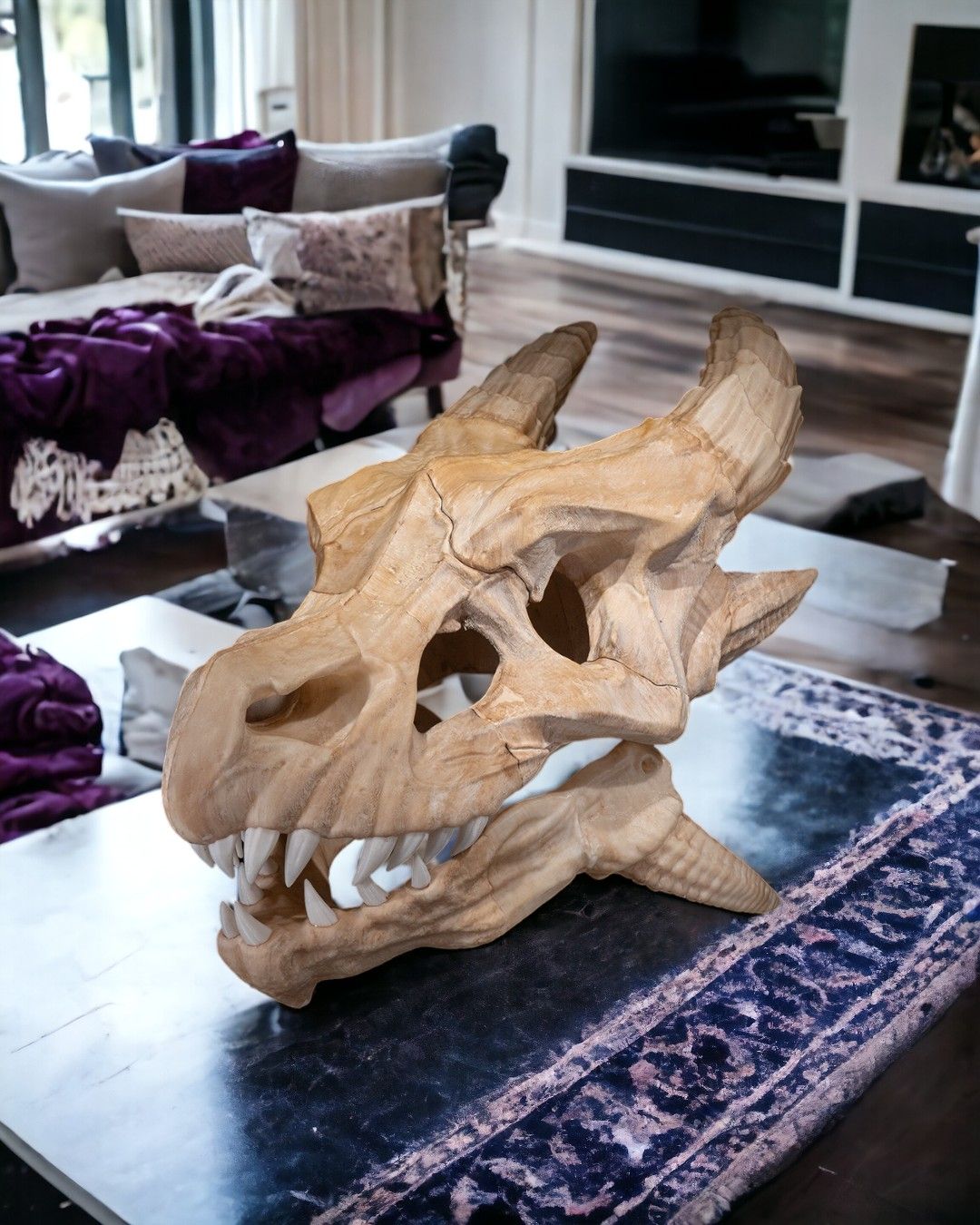 Epic Red Dragon Skull - 3D Printed Dragon Collectible - Image 2