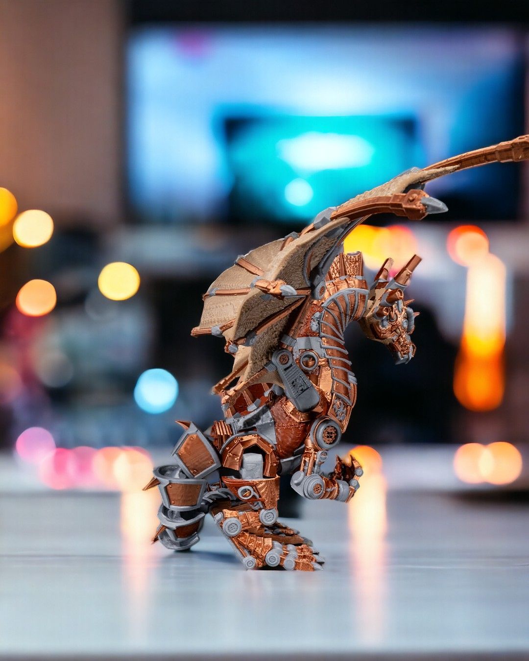 Epic Steampunk Dragon - 3D Printed Dragon Collectible - Image 5
