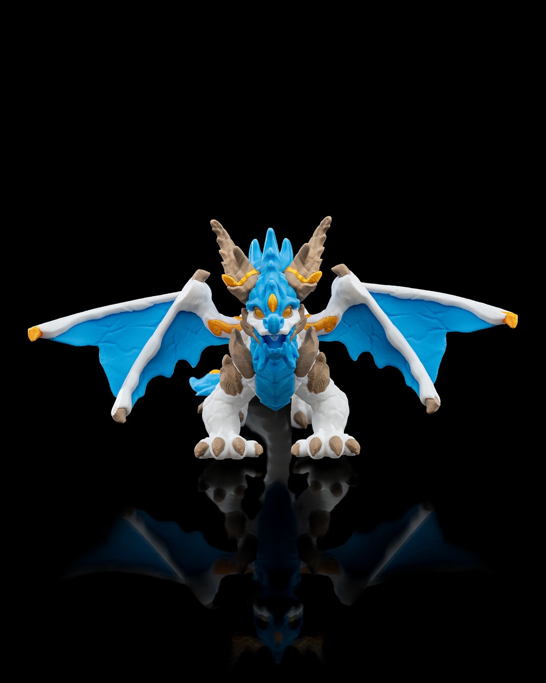 Ice Elemental Dragon - 3D Printed Dragon Collectible