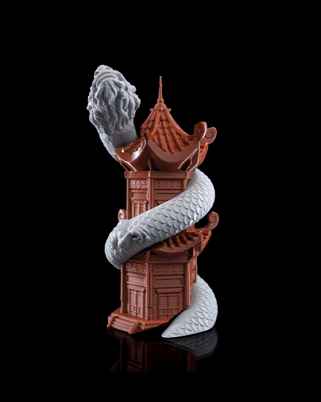 Loong Swirl - 3D Printed Dragon Collectible - Image 4