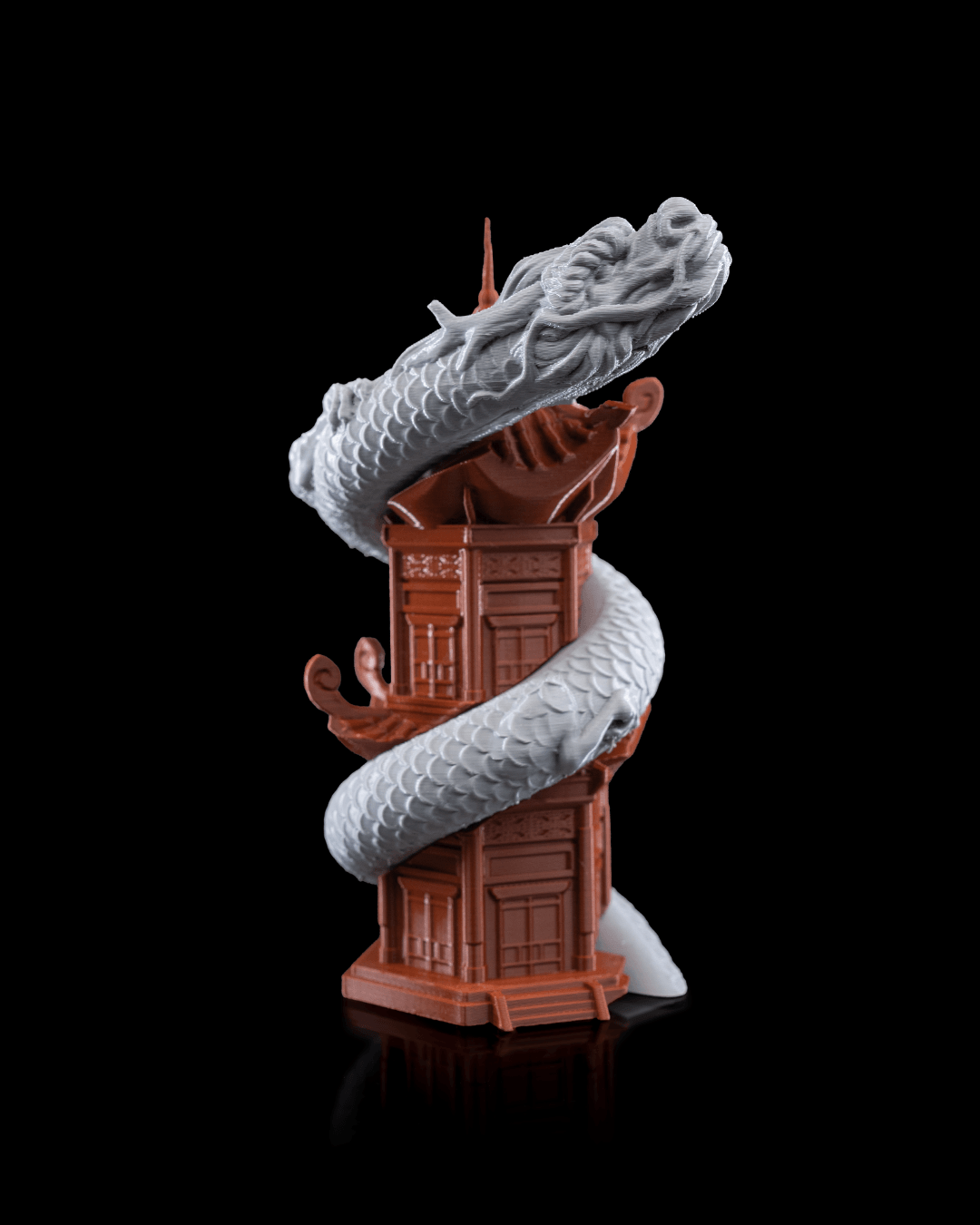 Loong Swirl - 3D Printed Dragon Collectible