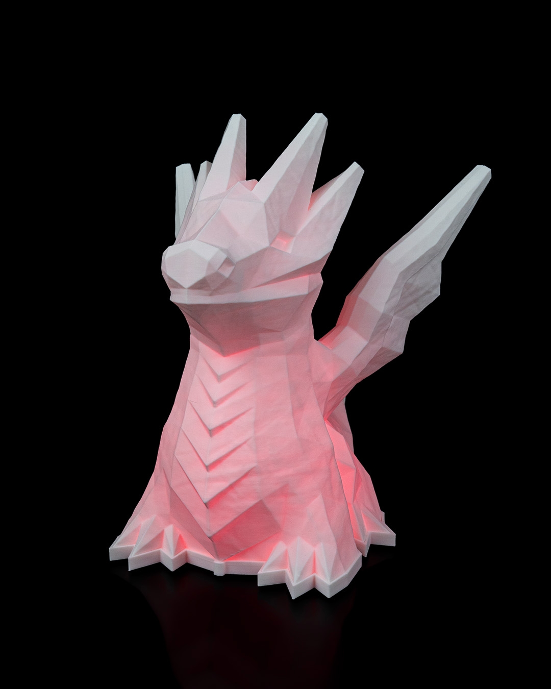 Low Poly Dragon Table Lamp - 3D Printed Dragon Collectible - Image 2