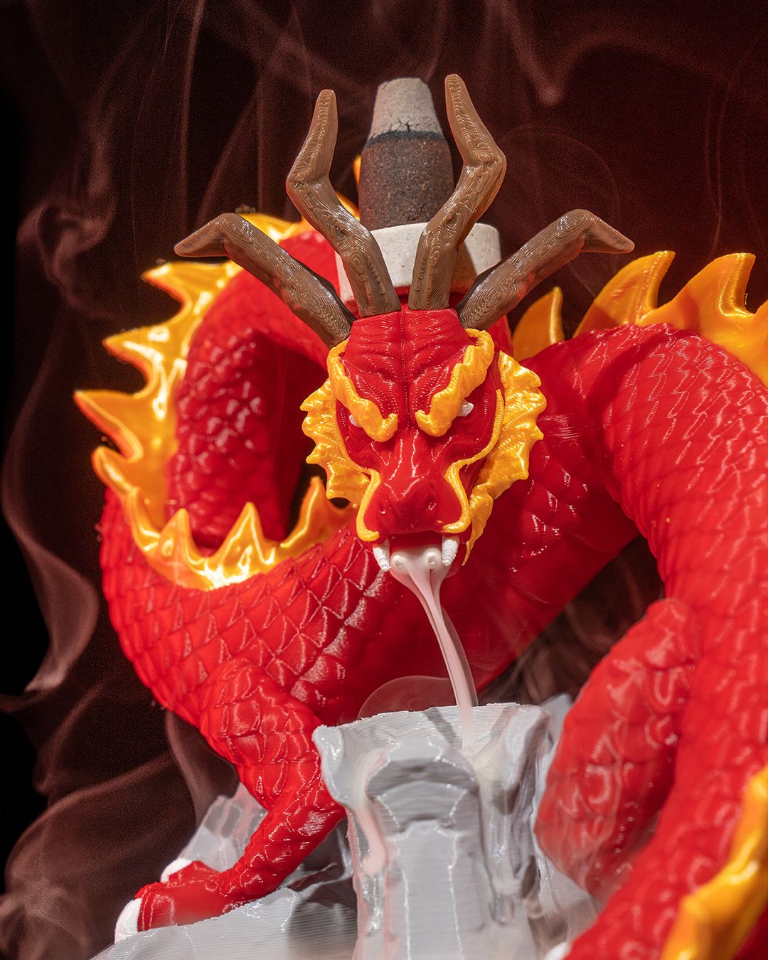 Misty C Dragon Backflow Burner - 3D Printed Dragon Collectible - Image 4