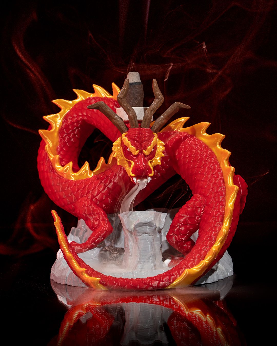 Misty C Dragon Backflow Burner - 3D Printed Dragon Collectible