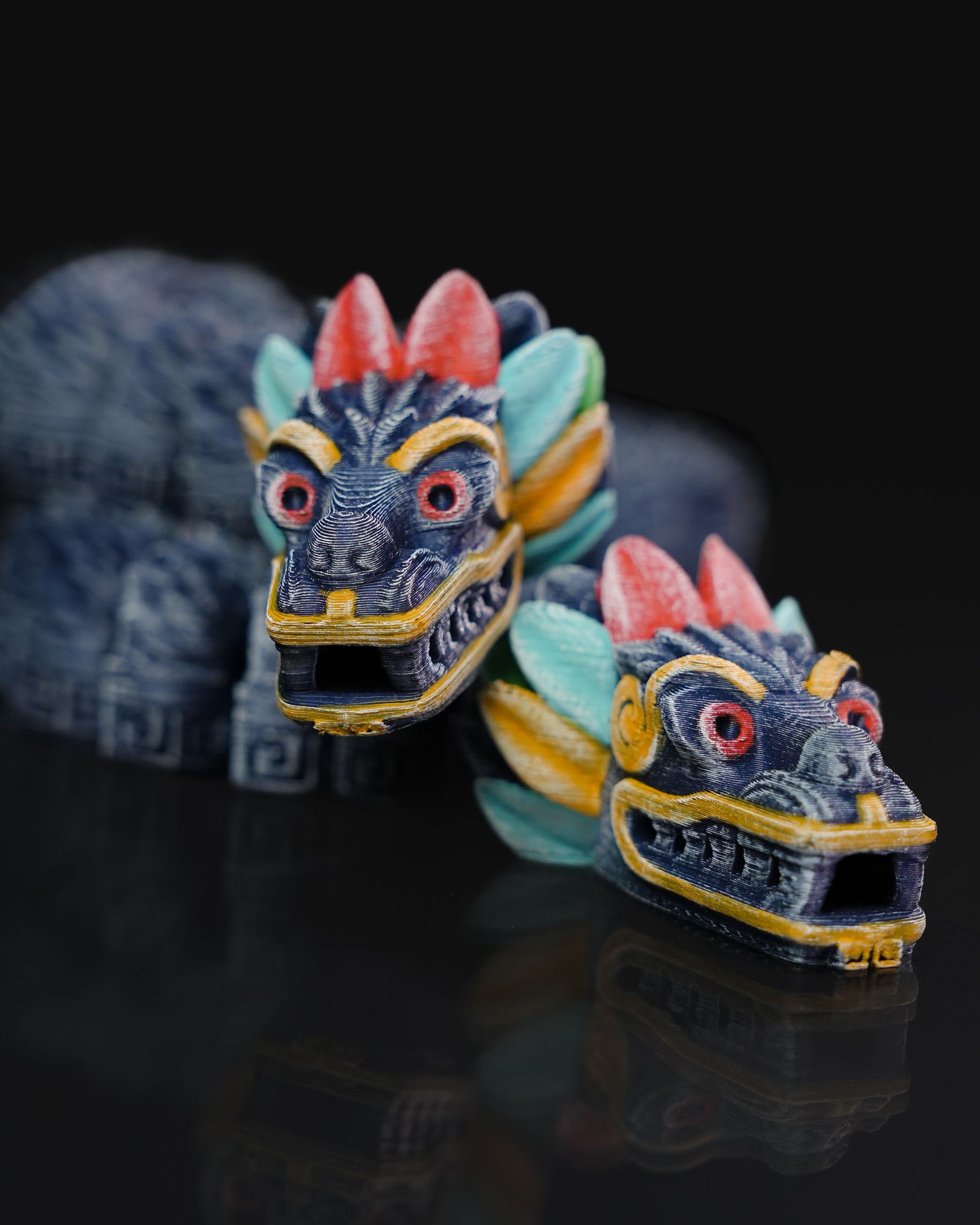 Quetzalcoatl Two Headed Dragon - 3D Printed Dragon Collectible - Image 2