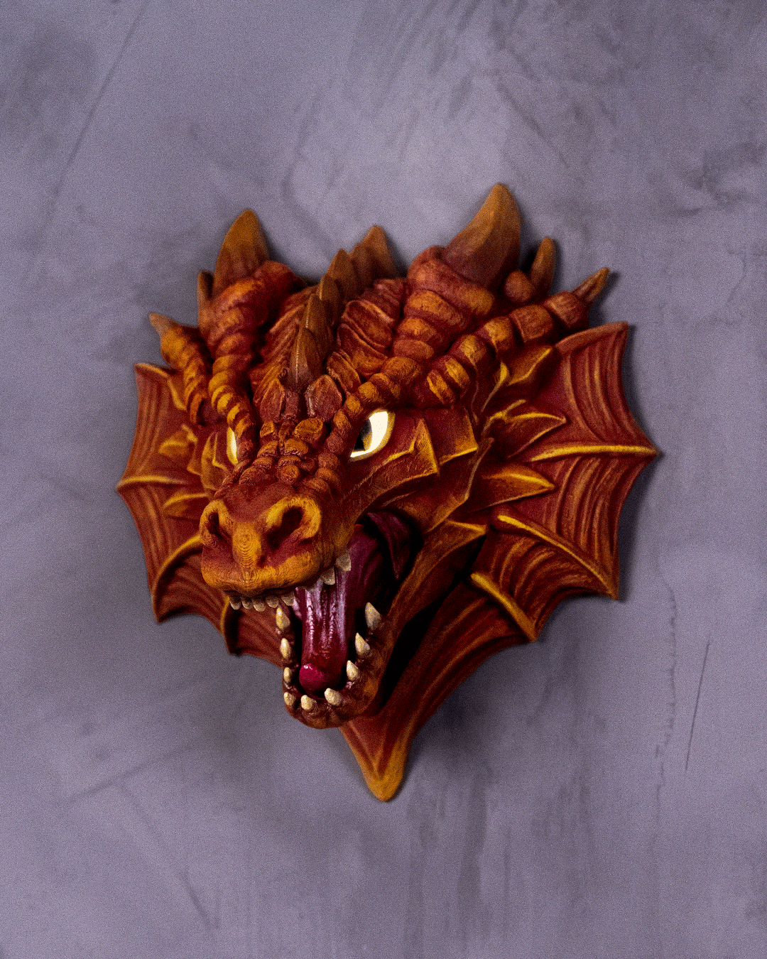 Scorch Lamp Wall Light - 3D Printed Dragon Collectible - Image 3