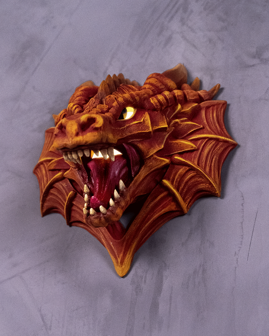 Scorch Lamp Wall Light - 3D Printed Dragon Collectible - Image 4