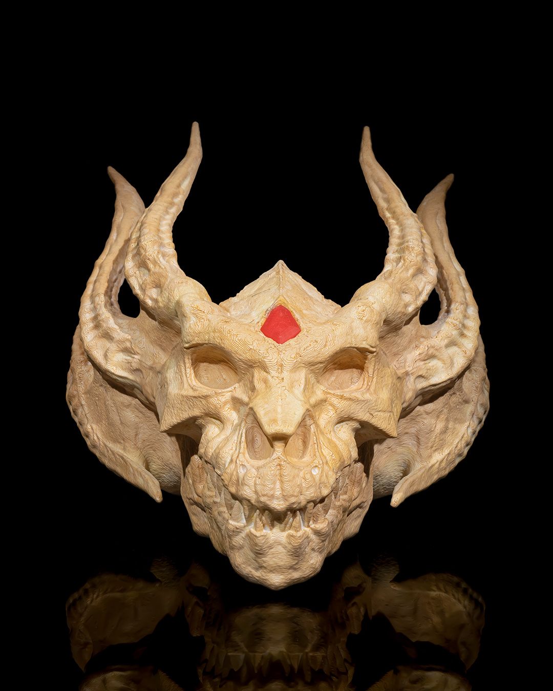 Silver Dragon Skull - 3D Printed Dragon Collectible - Image 3