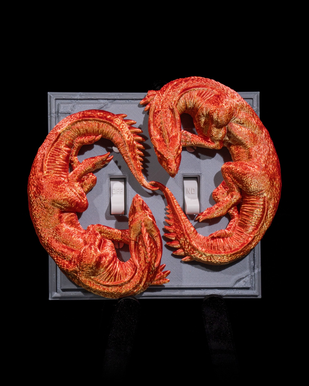 Soulmates Light Switch Cover - 3D Printed Dragon Collectible - Image 2