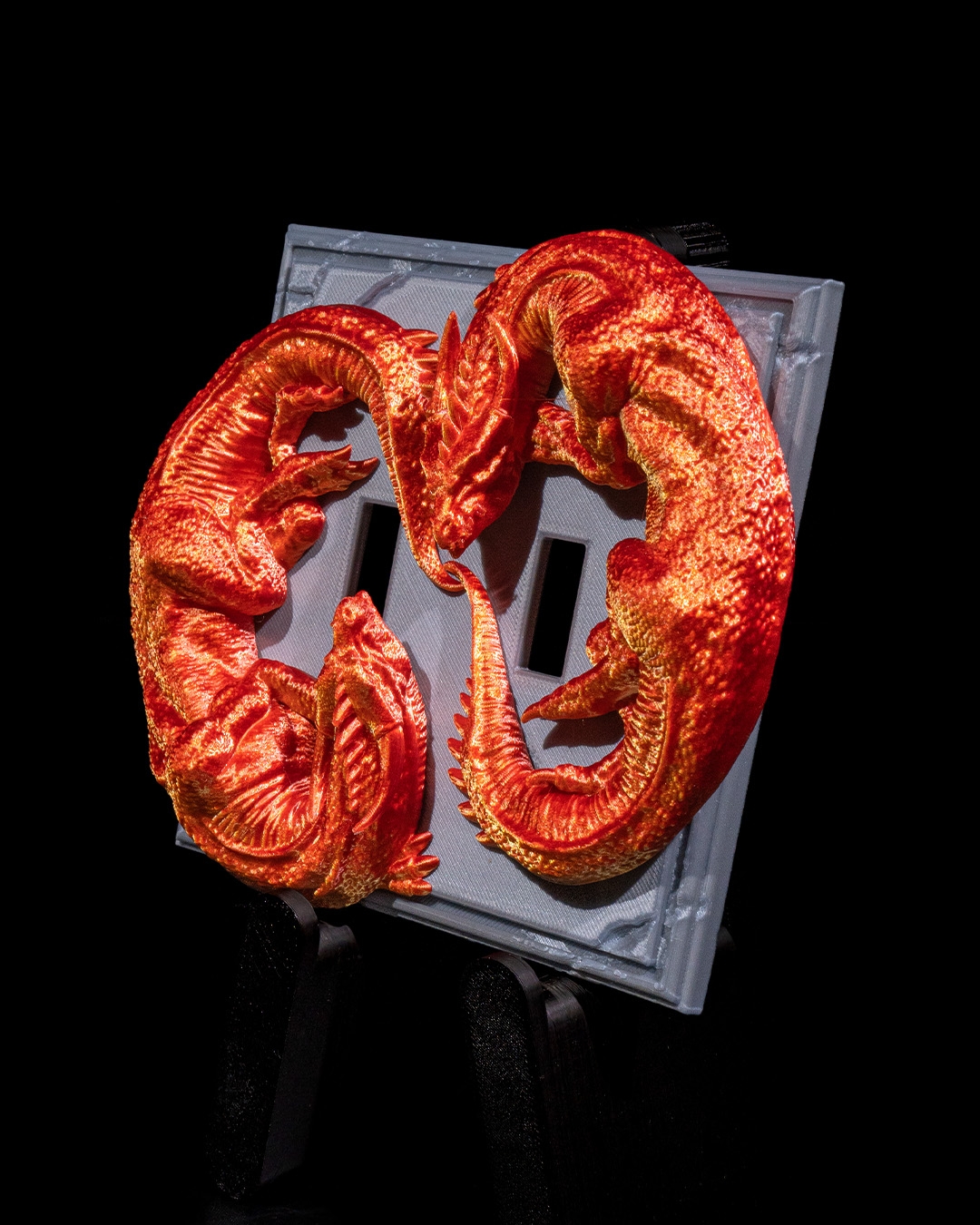 Soulmates Light Switch Cover - 3D Printed Dragon Collectible - Image 4