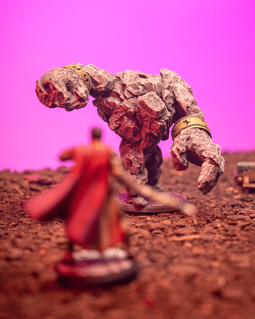 Stone Golem Enemy - 3D Printed Dragon Collectible - Image 4