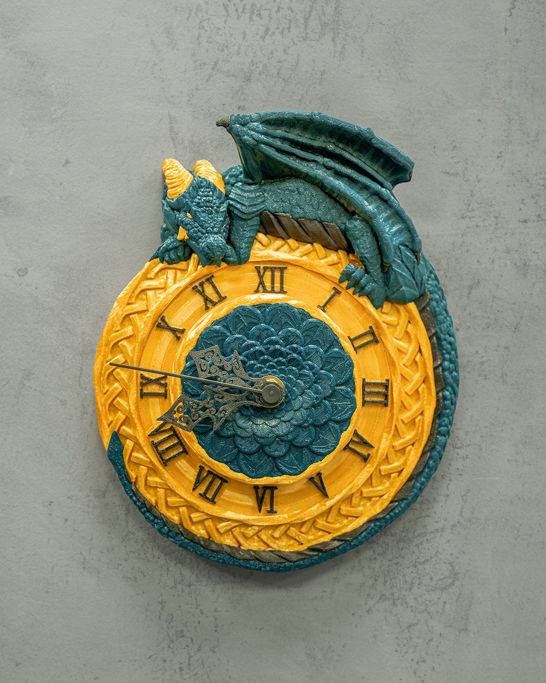 Time Keeper Wall Clock - 3D Printed Dragon Collectible