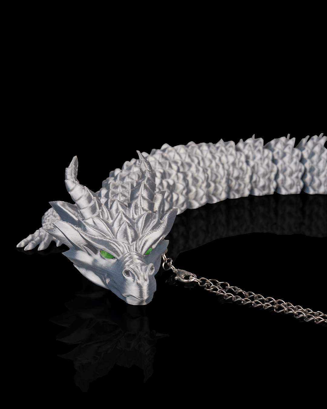 Wyrm Embrace Necklace - 3D Printed Dragon Collectible - Image 2