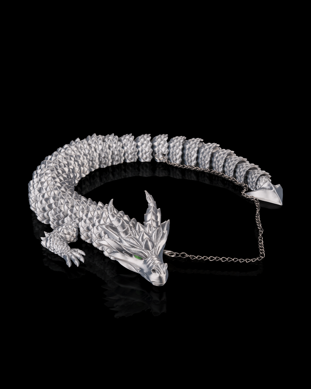 Wyrm Embrace Necklace - 3D Printed Dragon Collectible